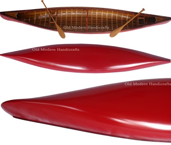 Red Canoe with ribs Model XLarge